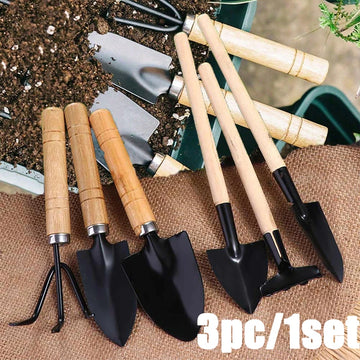 3PC/Set Mini Garden Tool Set Garden Indoor Small Plants Garden Tools With Handles Shovel Rake Portable Hand Planting Tools