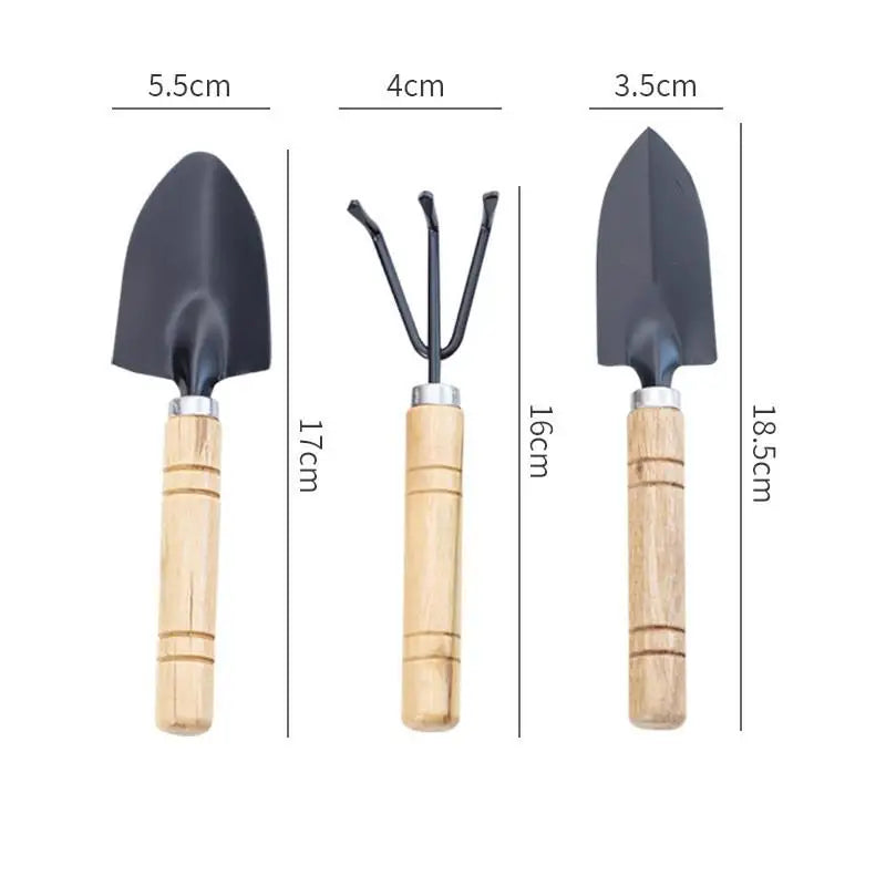 【W】3Pcs/Set Mini Garden Tool Set For Garden Plants Flower Pot Cactus Vegetables Digging Weeding Indoor Small Plants Garden Tools