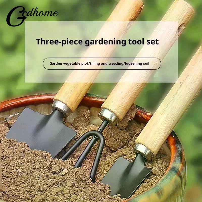 【W】3Pcs/Set Mini Garden Tool Set For Garden Plants Flower Pot Cactus Vegetables Digging Weeding Indoor Small Plants Garden Tools