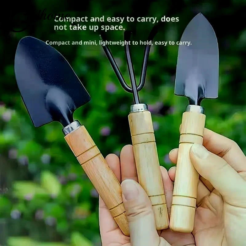 【W】3Pcs/Set Mini Garden Tool Set For Garden Plants Flower Pot Cactus Vegetables Digging Weeding Indoor Small Plants Garden Tools