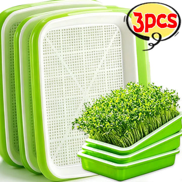 Garden Germination Tray Plant Seeds Pot Double Layer Arc Soilless Hydroponics Growing System Seedling Pots Gardening Accessories