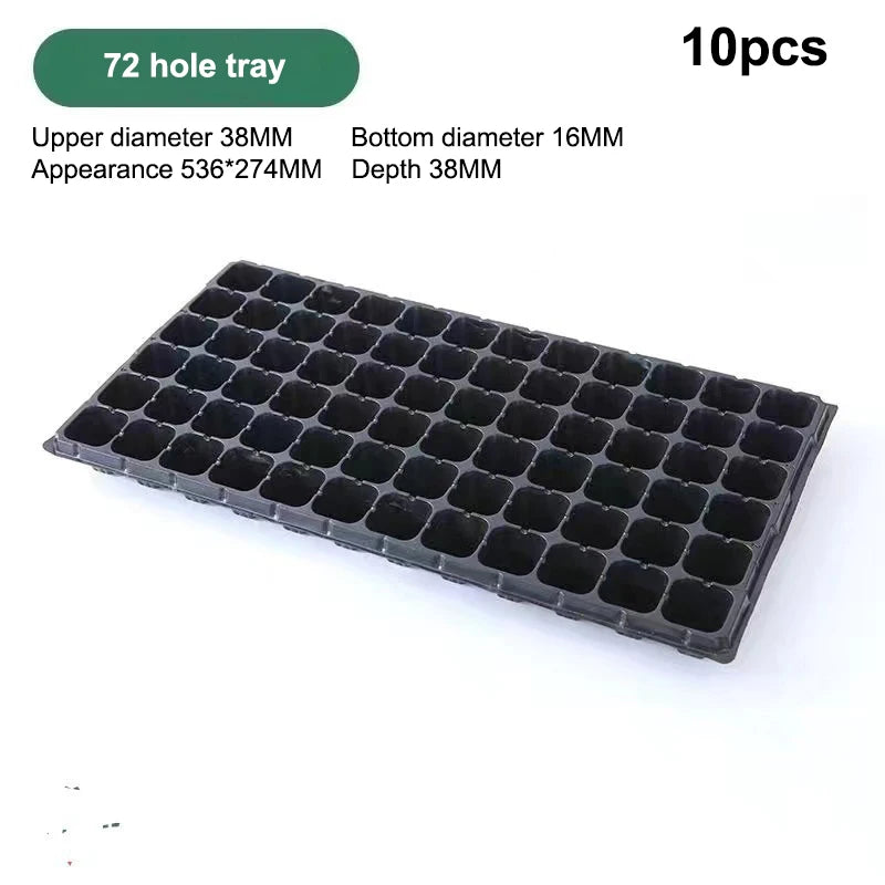 Hot！NEW 10Pcs Seedling Trays Plastic Gardening Germination Trays Black Seedling Container Garden Supplies For Vegetable Flower