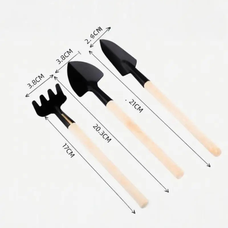 【W】3Pcs/Set Mini Garden Tool Set For Garden Plants Flower Pot Cactus Vegetables Digging Weeding Indoor Small Plants Garden Tools